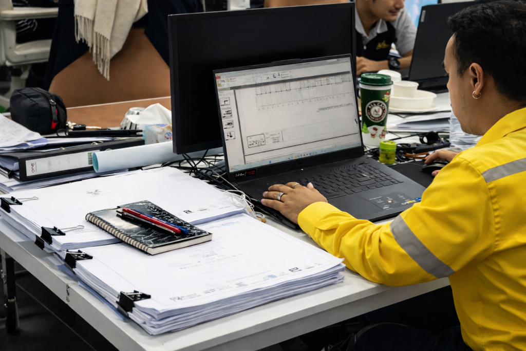 งานจัดเตรียมเอกสารแบบแปลน เอกสารขออนุญาตหน่วยงานราชการ